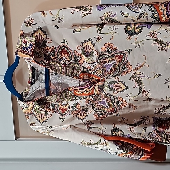 NWOT Zara Multicolor Satin Dress XS - 2023 Autumn Collection, Fashion V-Neck LS - Picture 3 of 6